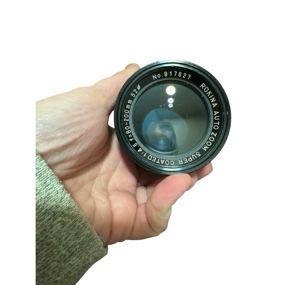 Rokina Auto Zoom f=80-200mm No. 817627 Made in Japan With Leather Bag